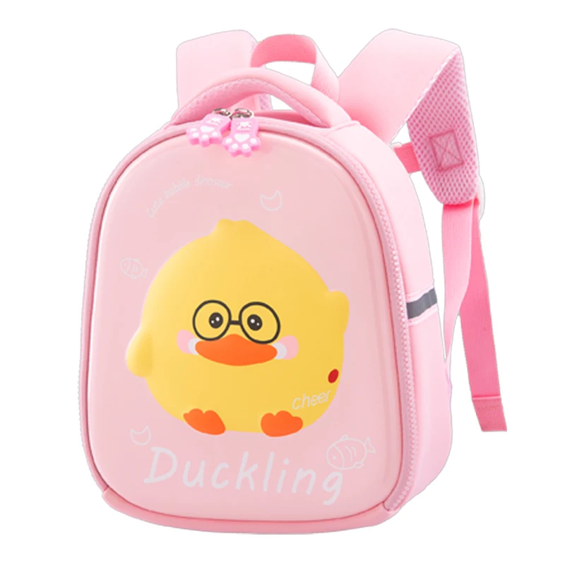Children's School Bags for Boys and Girls Cartoon Cute Duckling Rabbit Printing School Backpack Kindergarten Kawaii Kids Bookbag