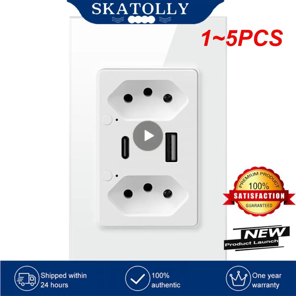 

Розетка настенная с поддержкой Wi-Fi и USB Type-C, 1-5 шт.