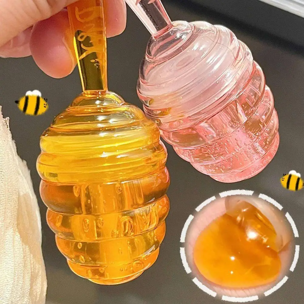 Lovely Honey Pot Lip Oil Fresh Fruit Lip Balm Long Gloss Oil Lipstick Liquid Lip Cosmetics Clear Moisturizing Lip Makeup La M6Y0