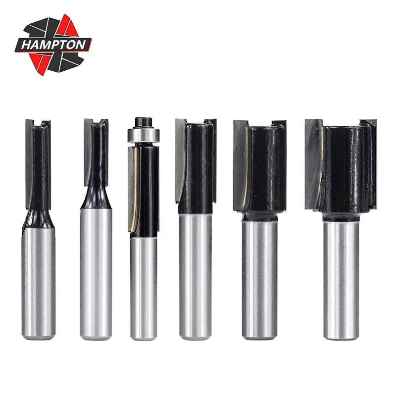 

Hampton Straight End Mill 8mm Shank Wood Router Bit Cleaning Flush Trim Tenon Milling Cutter Woodworking Milling Cutting Tools
