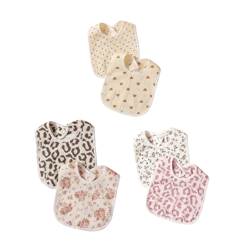 

Детские слюнявчики, детская одежда, абсорбирующие хлопковые Слюнявчики для новорожденных, детская одежда, 2 шт.