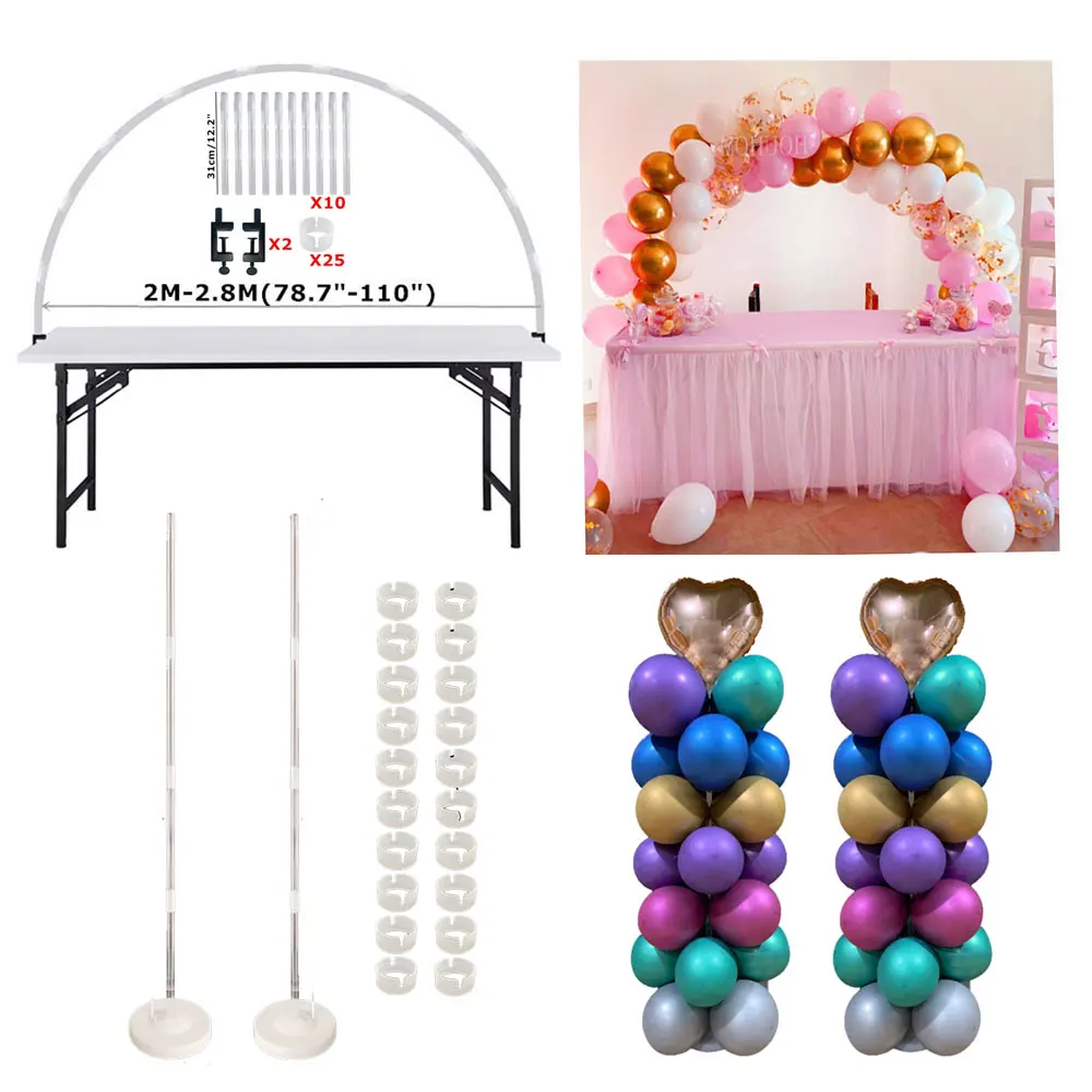 

Balloons Stand Column 7/13/19 Tube Latex Balloon Holder Glue Dot Eid Kids Birthday Party Baby Shower Wedding Decoration Supplies