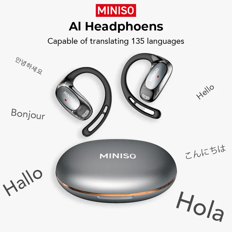 Фото MINISO MS202 Bluetooth V6.0 Наушники OWS Беспроводные наушники Музыка Стере AI Наушники-переводчики Низкая задержка Длительный срок службы №1