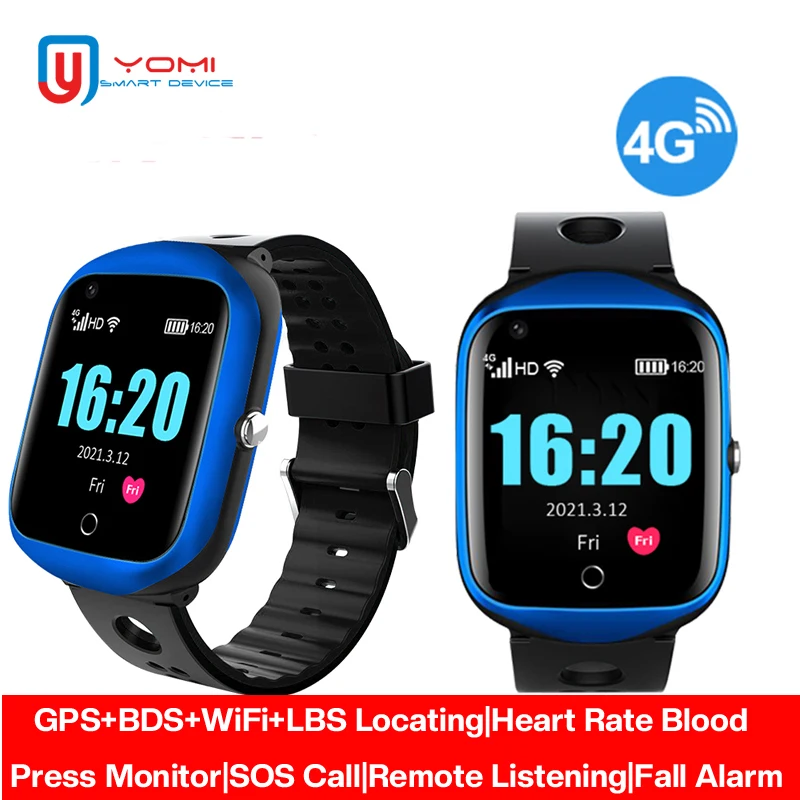 Водонепроницаемые умные часы для пожилых 4G пульсометр монитор здоровья