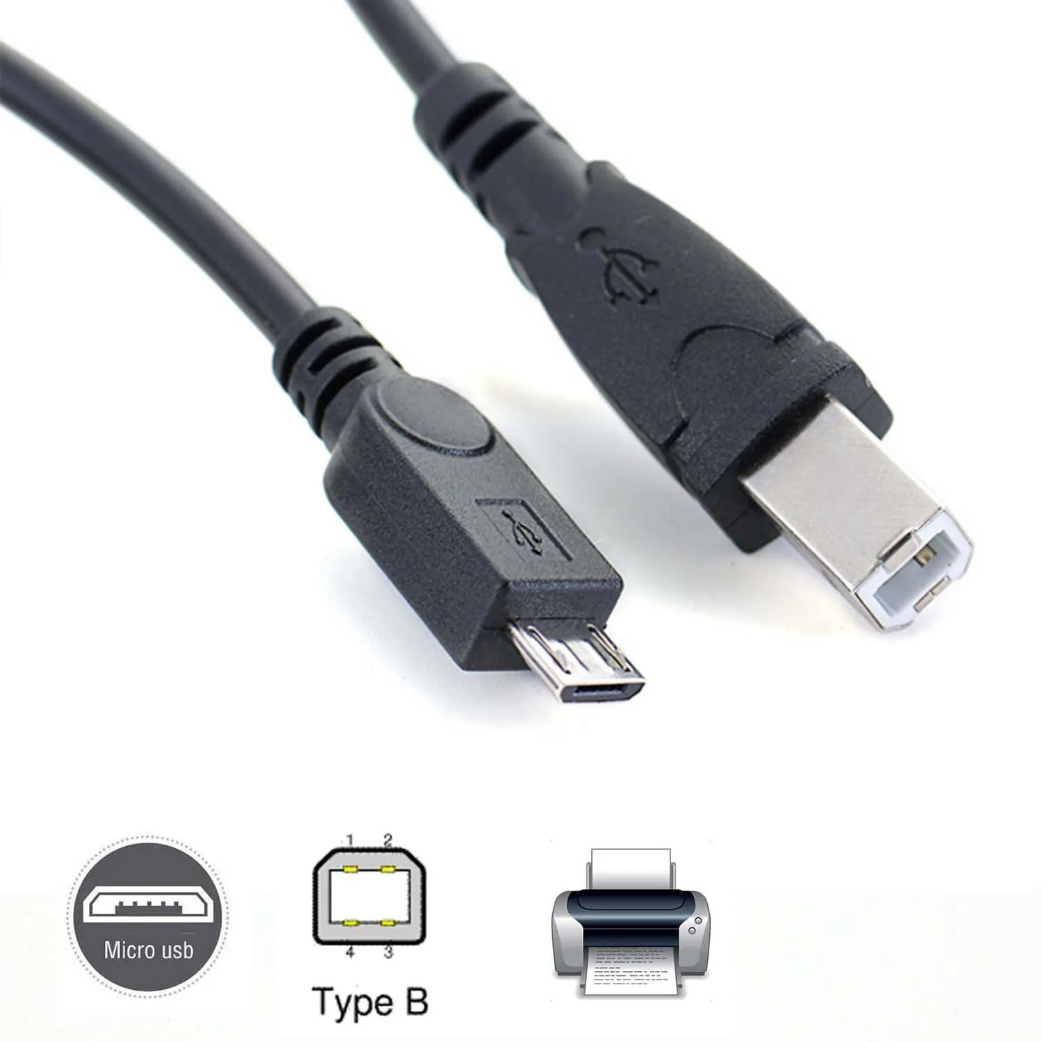Кабель Micro USB/USB 2.0 технология OTG для подключения принтера сканера смартфона