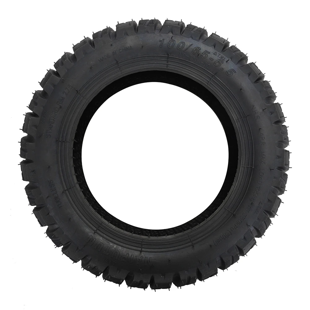 

11 Inch 100/65-6.5 Vacuum Tubeless Widen Off-road Tire With Air Nozzle Rubber 263*263*92 Mm For Electric Scooter No Inflation