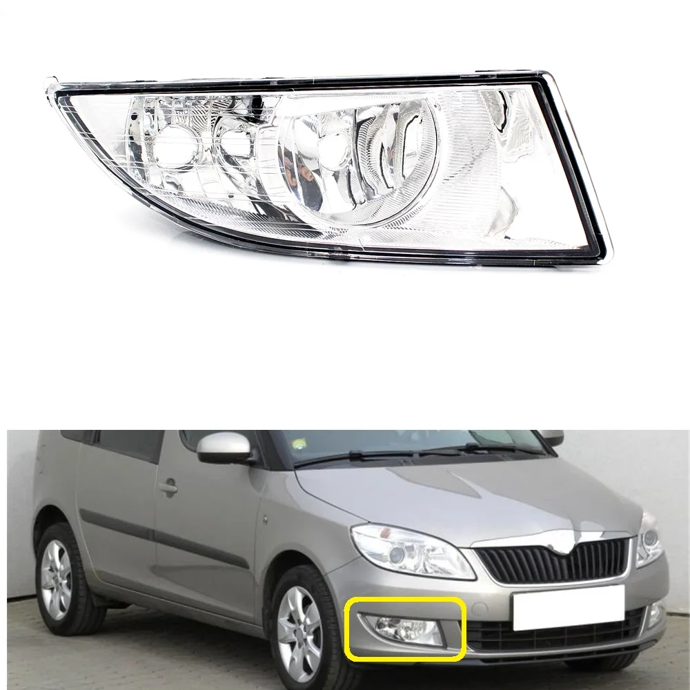 

For Skoda Fabia MK2 Facelift Roomster 2011 2012 2013 2014 2015 Car-styling Front Fog Light Lamp Passenger Right Side NO Bulbs