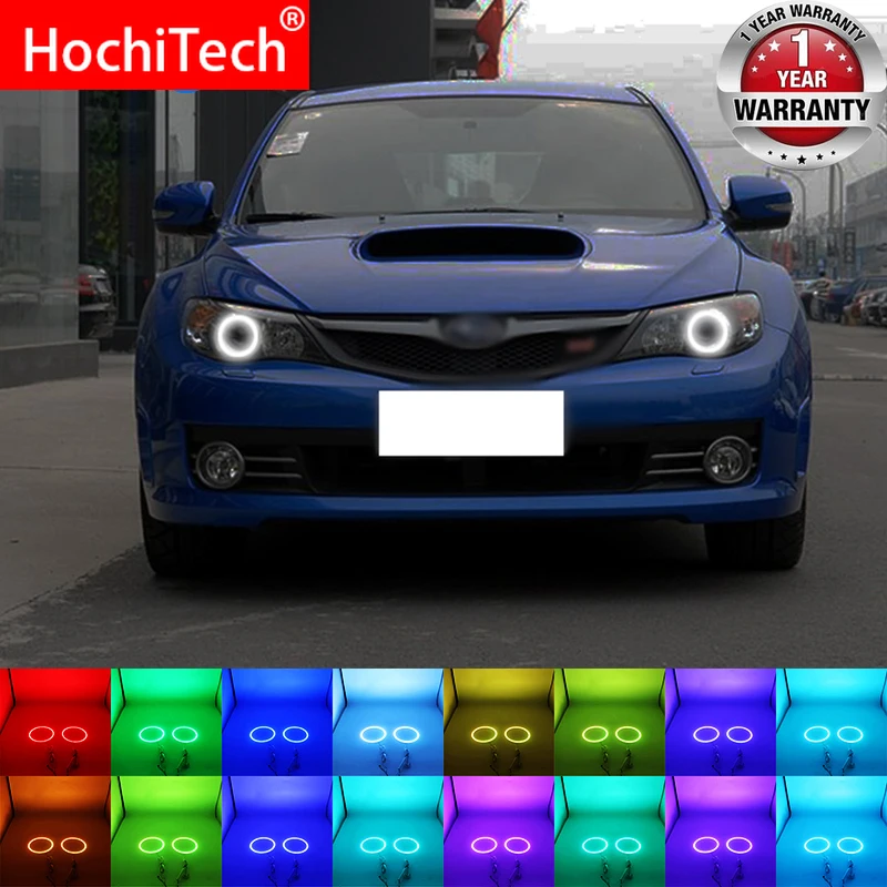 

Headlight Multi-color RGB LED Angel Eyes Halo Ring Eye DRL RF Remote Control for Subaru Impreza WRX STI 2007 - 2011 Accessories