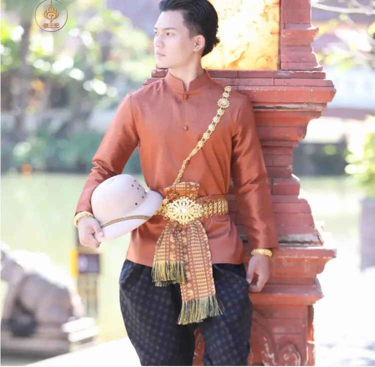 Традиционная тайская Мужская одежда униформа для двора и ретро кинотеатра