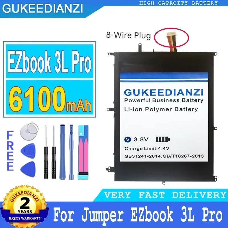Сменный аккумулятор большой емкости 6100 мАч для Jumper EZbook 3 Plus/3L Pro MB11 MB12 TH140A HW- 3487265
