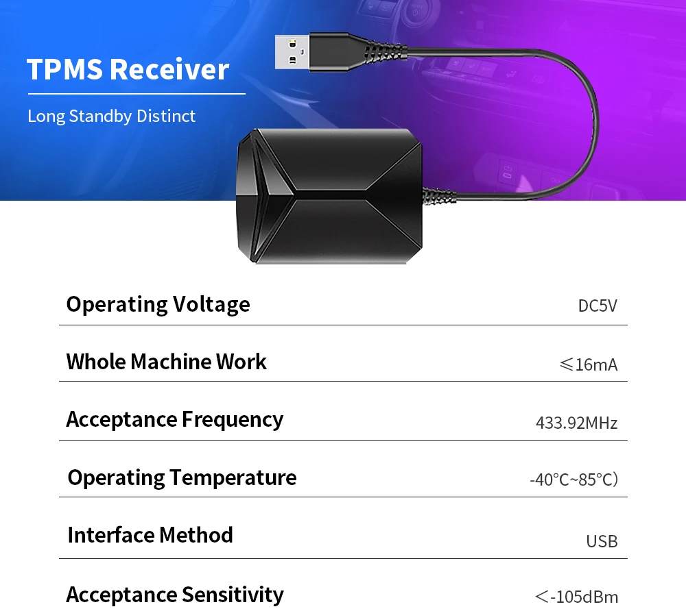 Фото Умная система контроля давления в автомобильных шинах TPMS, 4 датчика, дисплей предупреждения о температуре, солнечный интеллектуальный датчик в шинах №3