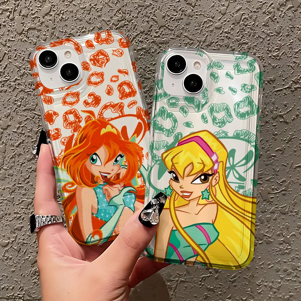 Фото Чехол для телефона Cool Lovely Winxs Clubs для Xiaomi Redmi 12C 10 10C 9 9A 9C 9T K40 Note 13 12 11 Pro Plus 4G 5G Прозрачная задняя крышка №2