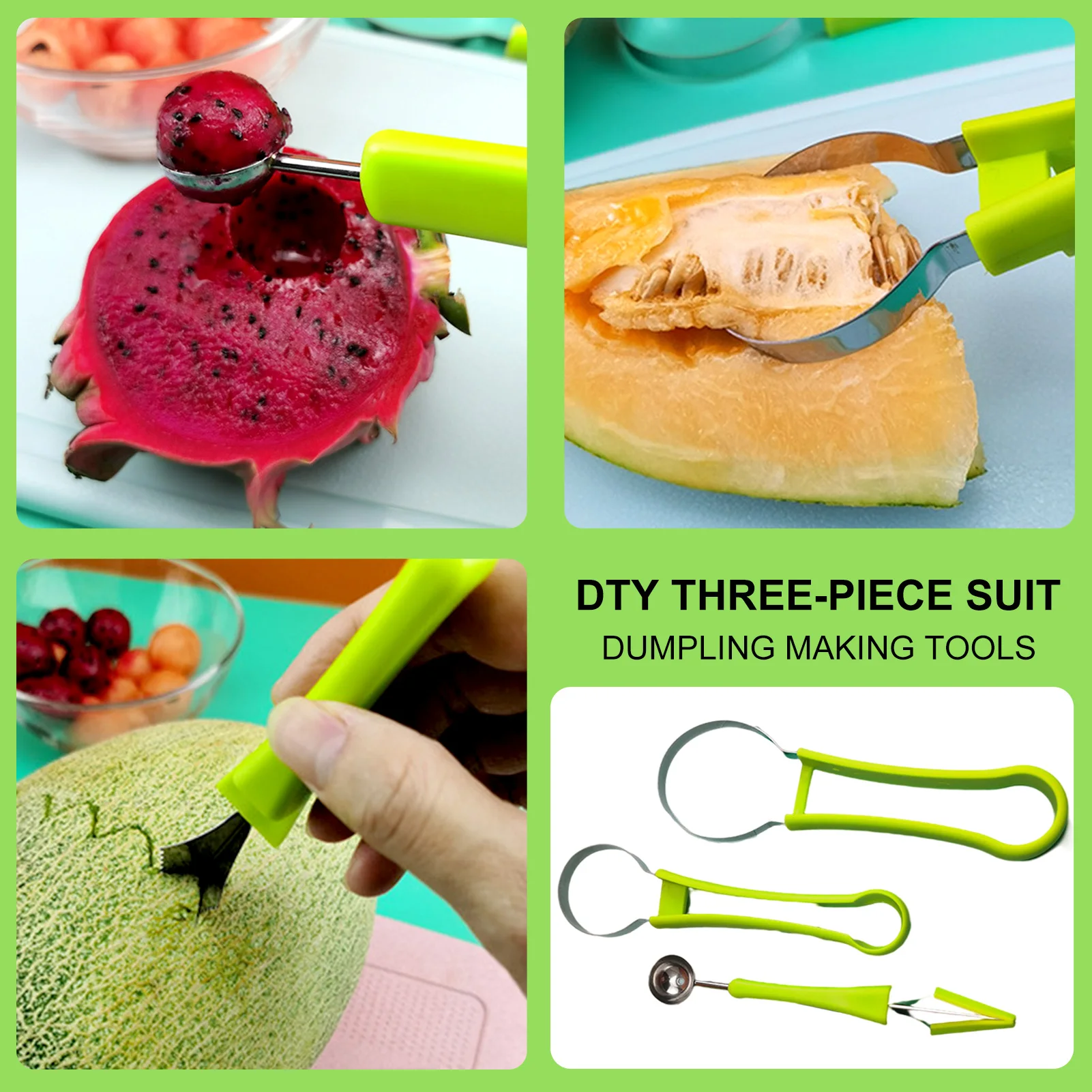 4 в 1 набор инструментов для резьбы по фруктам из нержавеющей стали |