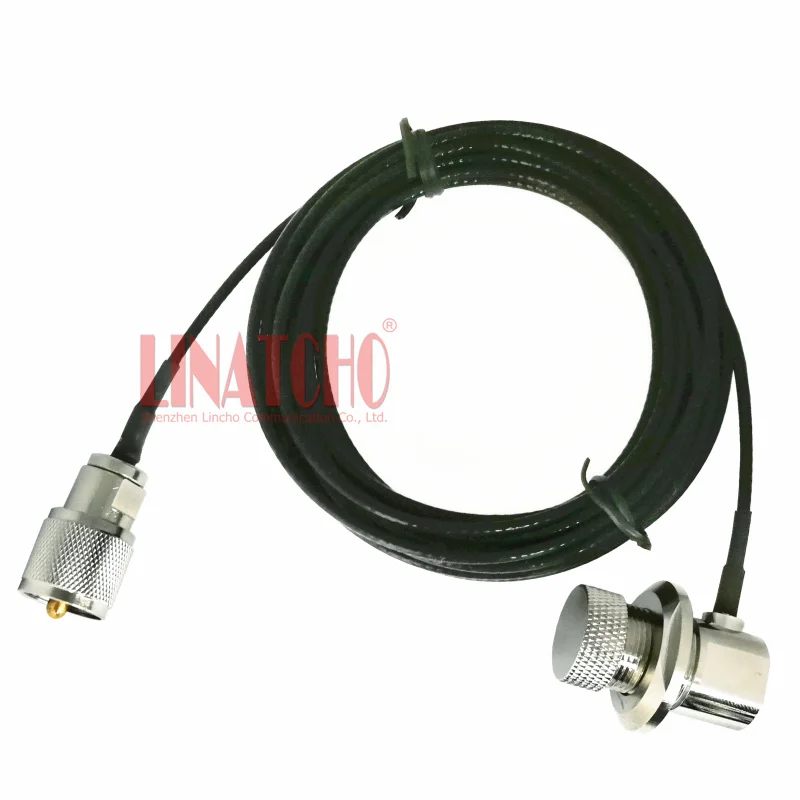 5 Meters Black Low Loss Coaxial RG316 PL259 UHF Male to SO239 Female TM-271 FT-1807 Car Radio Antenna Cable