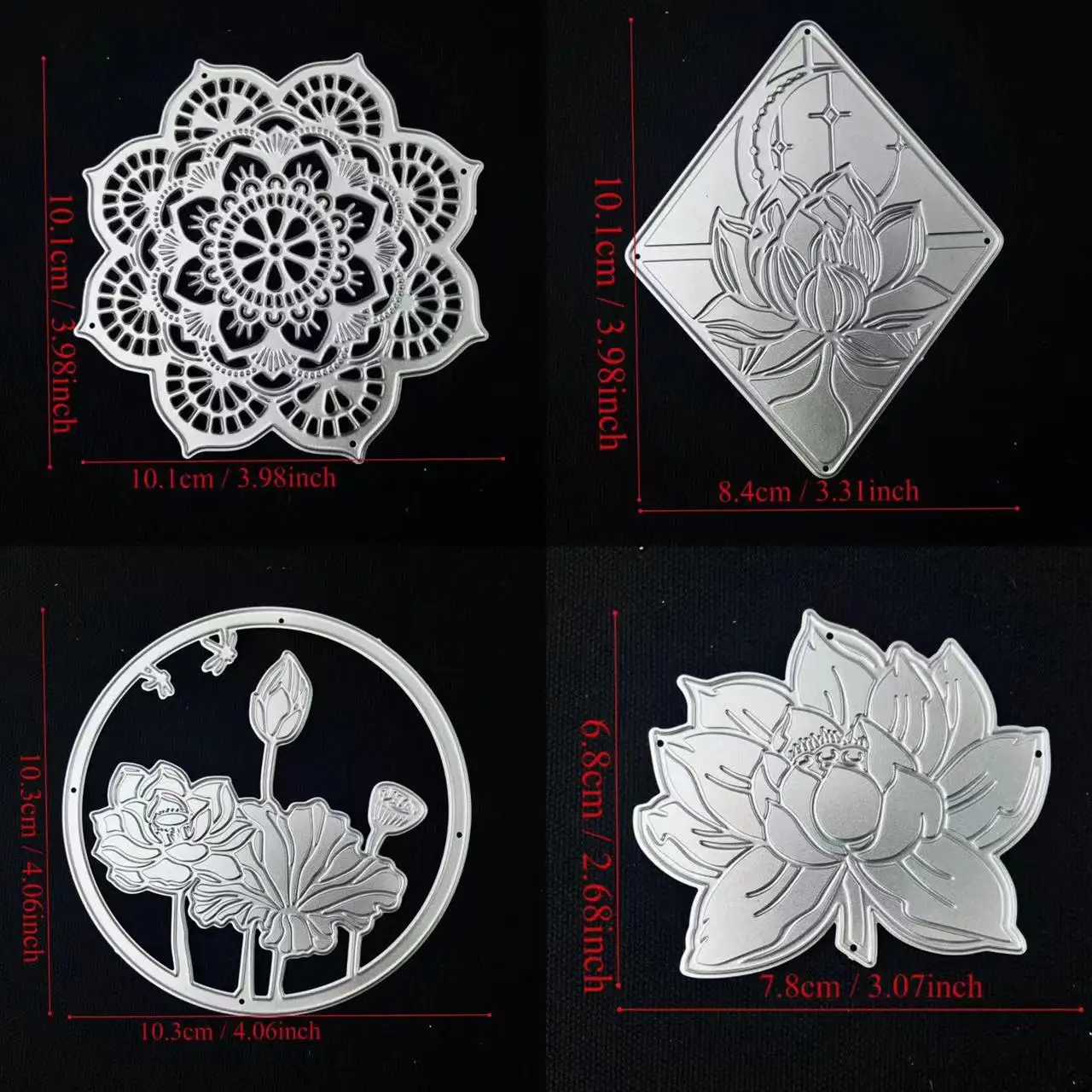 Альбом для резки цветов лотоса и листьев стальной карбоновый плавающий режущий