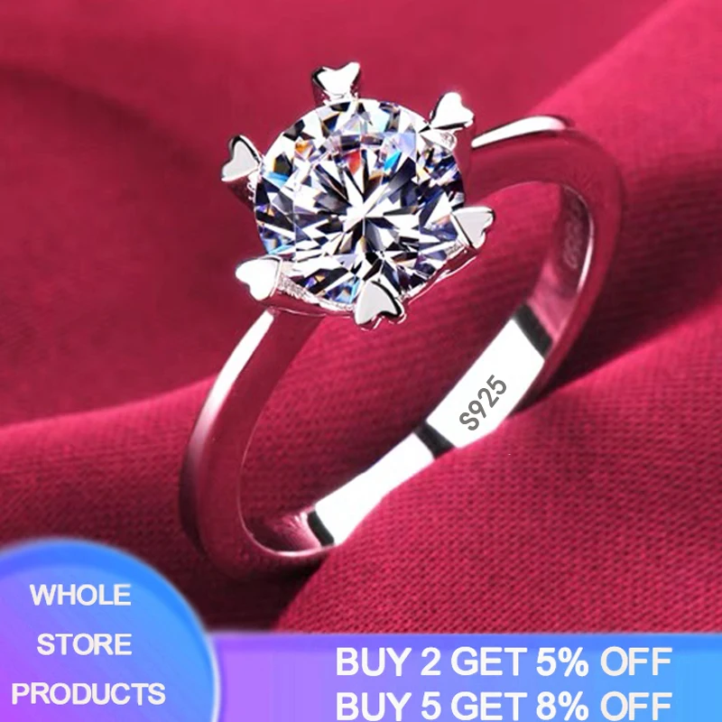 

Women Tibetan Silver Ring With Natural Zirconia Diamond 18K White Gold Color Wedding Band Bridal Jewelry Never Fade Allergy Free