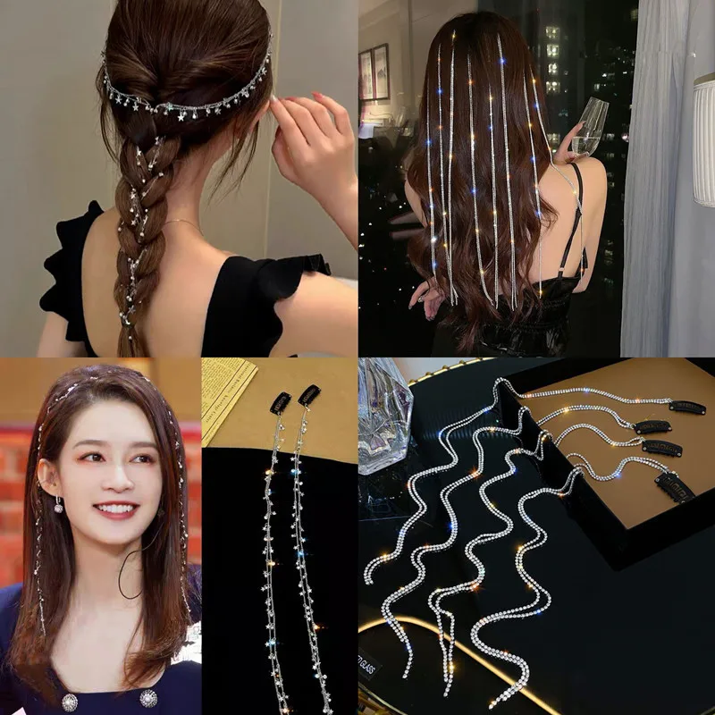 

Korean Fashion Star Charm Hair Clips for Women Girls Bride Wedding Party Hair Bands Tiara Headpiece Bohomia Arab Barrette Jewel