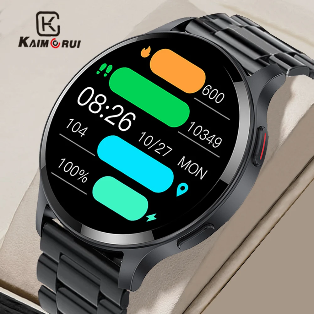 

KAIMORUI New Bluetooth Call Smart Watch Mens Heart Rate Blood Oxygen Monitor Health Watches Women 100+Sport Modes Smartwatch Man