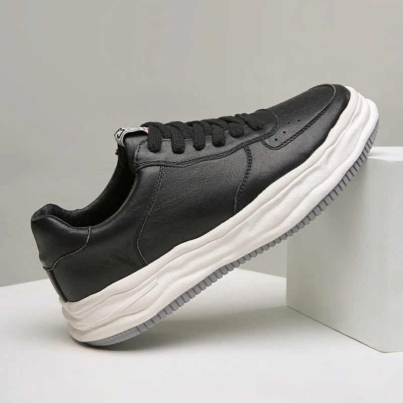 

2023 популярные мужские повседневные туфли из натуральной кожи, повседневные кроссовки, мужская Удобная прогулочная обувь для мужчин, брендовая Молодежная модная мужская обувь