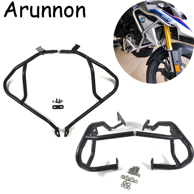 

Arunnon For BMW G310GS G310 GS 2017-2018 Motorcycle Tank protector Upper & Lower Carsh Bars Guard Engine Bumper Cover Black