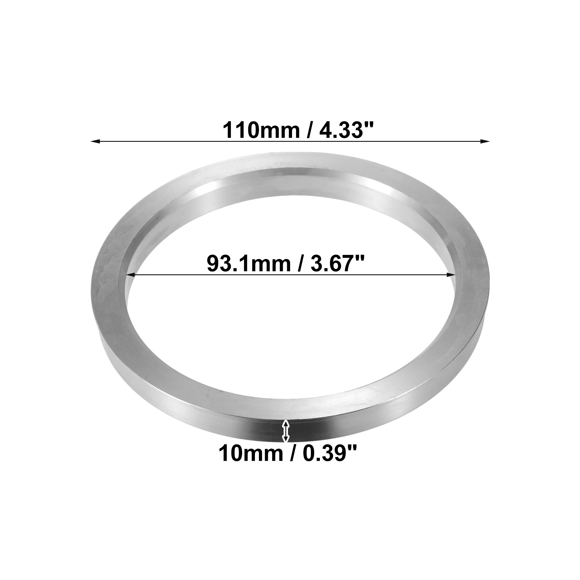 UXCELL 4 шт., внешний диаметр 100,1 мм, 106,1 мм, 108 мм, 110 мм, внутренний диаметр 67,1 мм, 93,1 мм, 100 мм, Центральная ступица автомобиля, кольца, центр отверстий колеса, прокладка