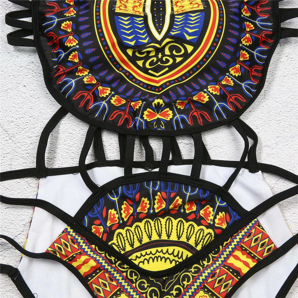 Женский летний купальный костюм богемные купальники с узором Двухслойное бикини