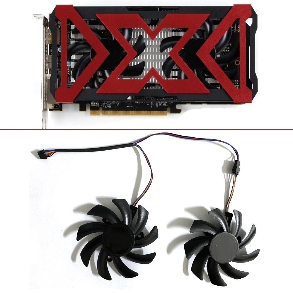2 шт. новый вентилятор для видеокарты 75 мм 4PIN FDC10H12S9-C RX 560 4G X-серийный графического