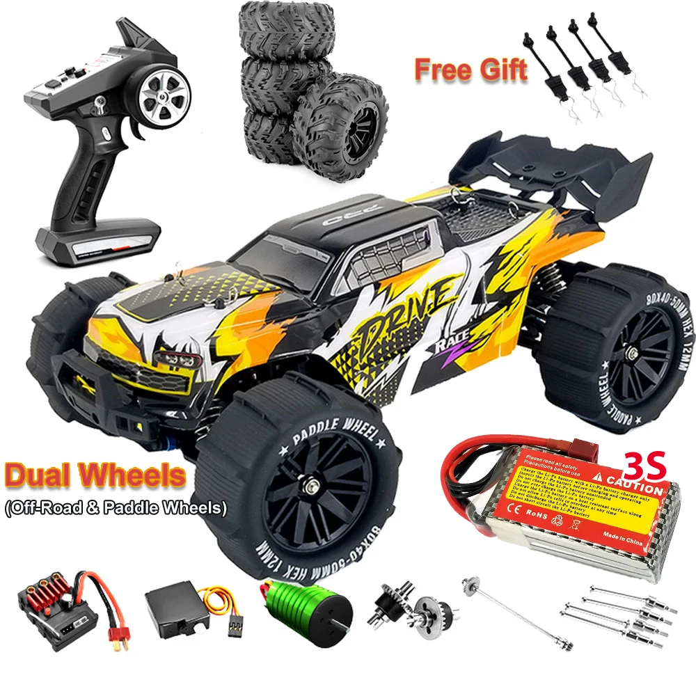 SCY16101 16102 Pro 4WD 2,4 Ghz с 3S Lipo Dual Wheels Brushless 80kmh высокоскоростной Радиоуправляемый автомобиль в подарок для внедорожника