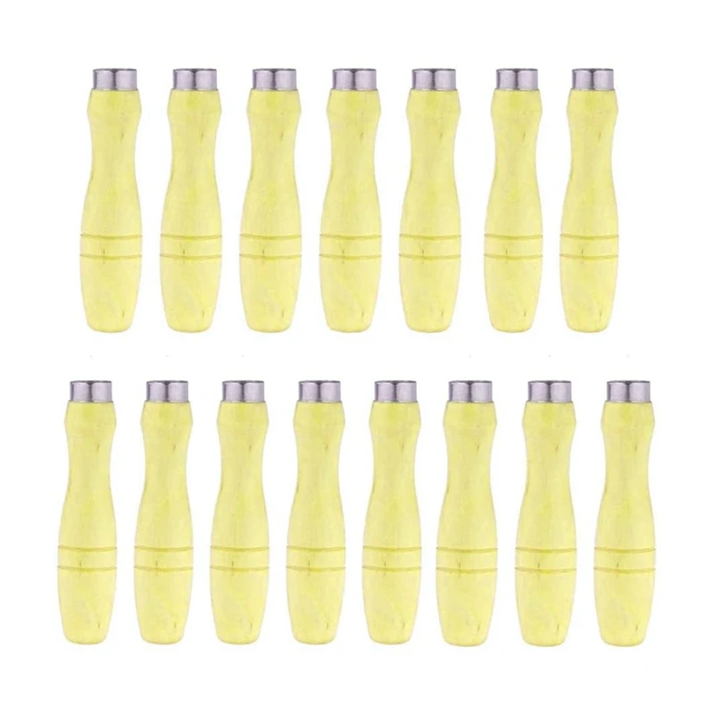 

15PCS Metal File Wooden Handle with Strong Metal Collar Wood File Handle (Suitable for Files Under 10 Inches in Inches)