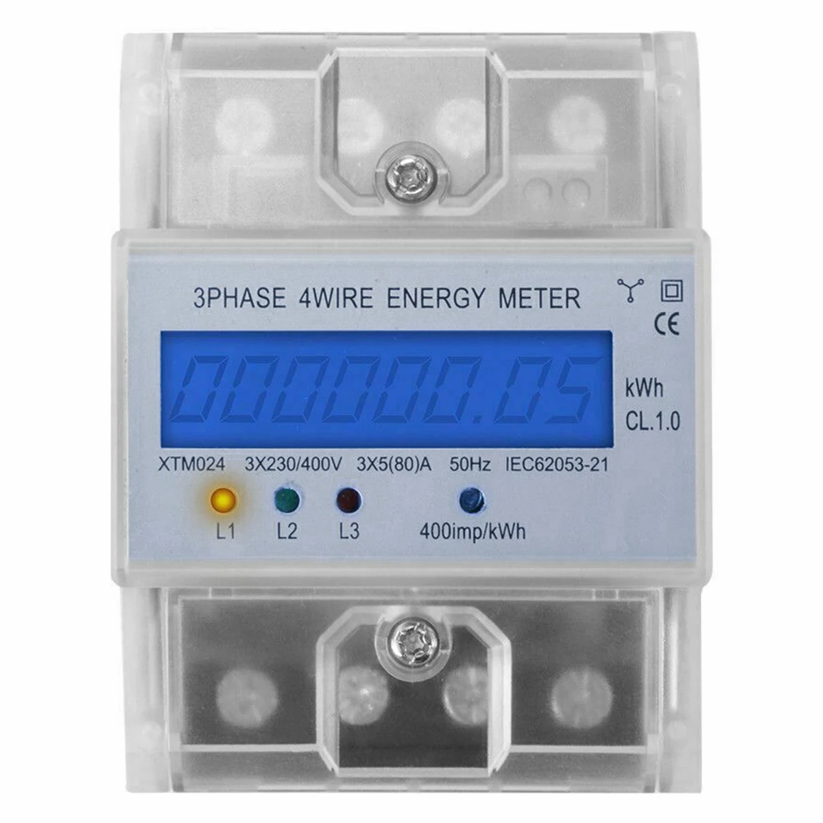 LCD Three-Phase Meter 3 Phase 4-Wire Energy Meter Digital Electric Power Meter Precise Stable Ammeter Voltmeter With LCD Display
