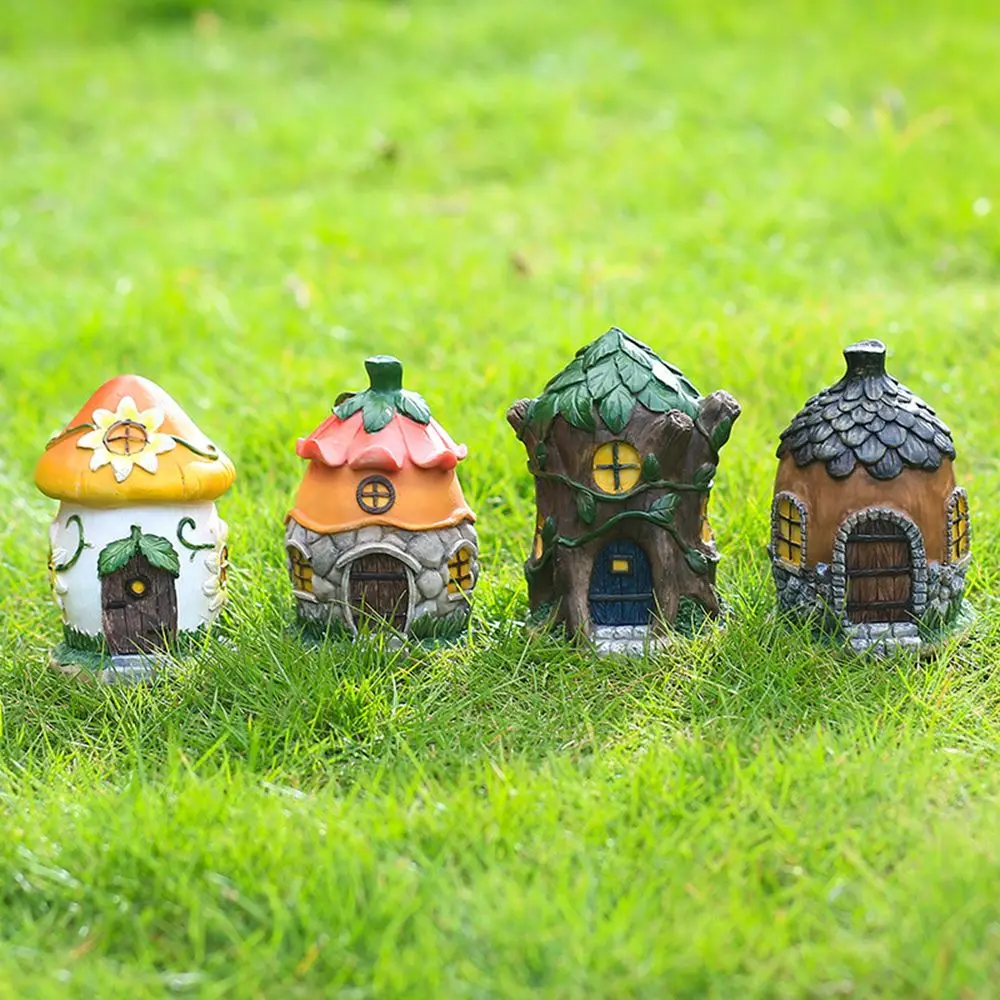 

Flowerpot Decoration Garden Mushroom Outdoor Resin Decoration Mushroom Flower Pinecone House Mushroom Figurines