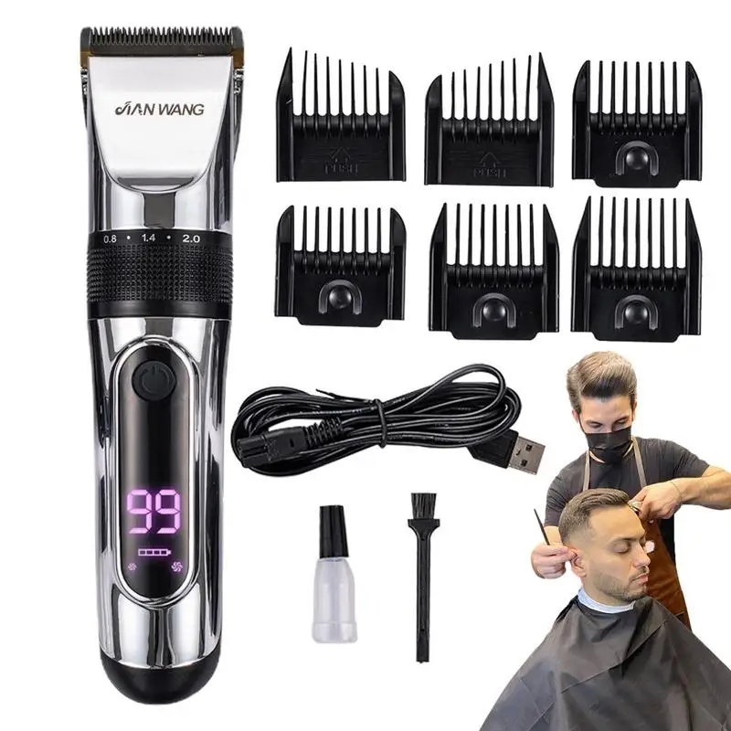 

Cordless Hair Trimmer USB Hair Trimming Cutting Razor With Low Vibration Men's Grooming Trimmer With Detachable Blades Hairstyle