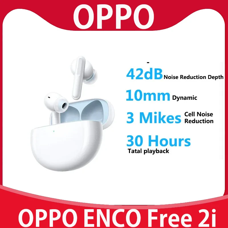 

OPPO ENCO Free 2i 2 i TWS Wireless Headphones ANC True Wireless Bluetooth 5.2 Earbuds for OPPO Find X5 X3 Pro Reno Reno 7 8 Pro