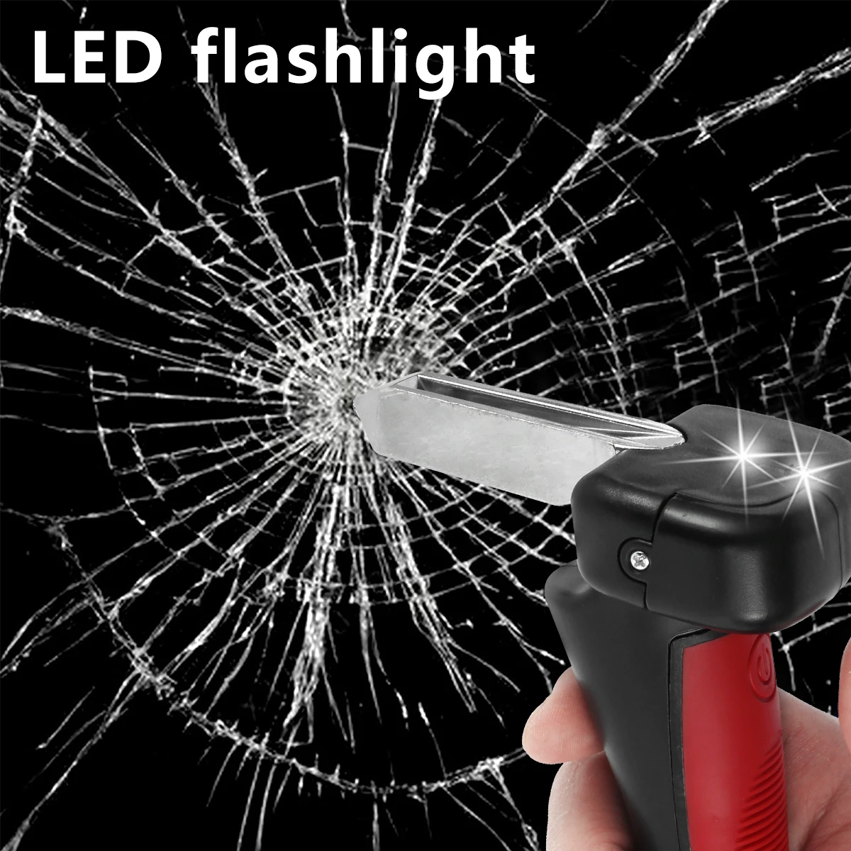 Автомобильная ручка-помощник с откусывателем ремня безопасности, ломиком стекла, помощником в захватывании замка двери и подлокотником для пожилых людей.