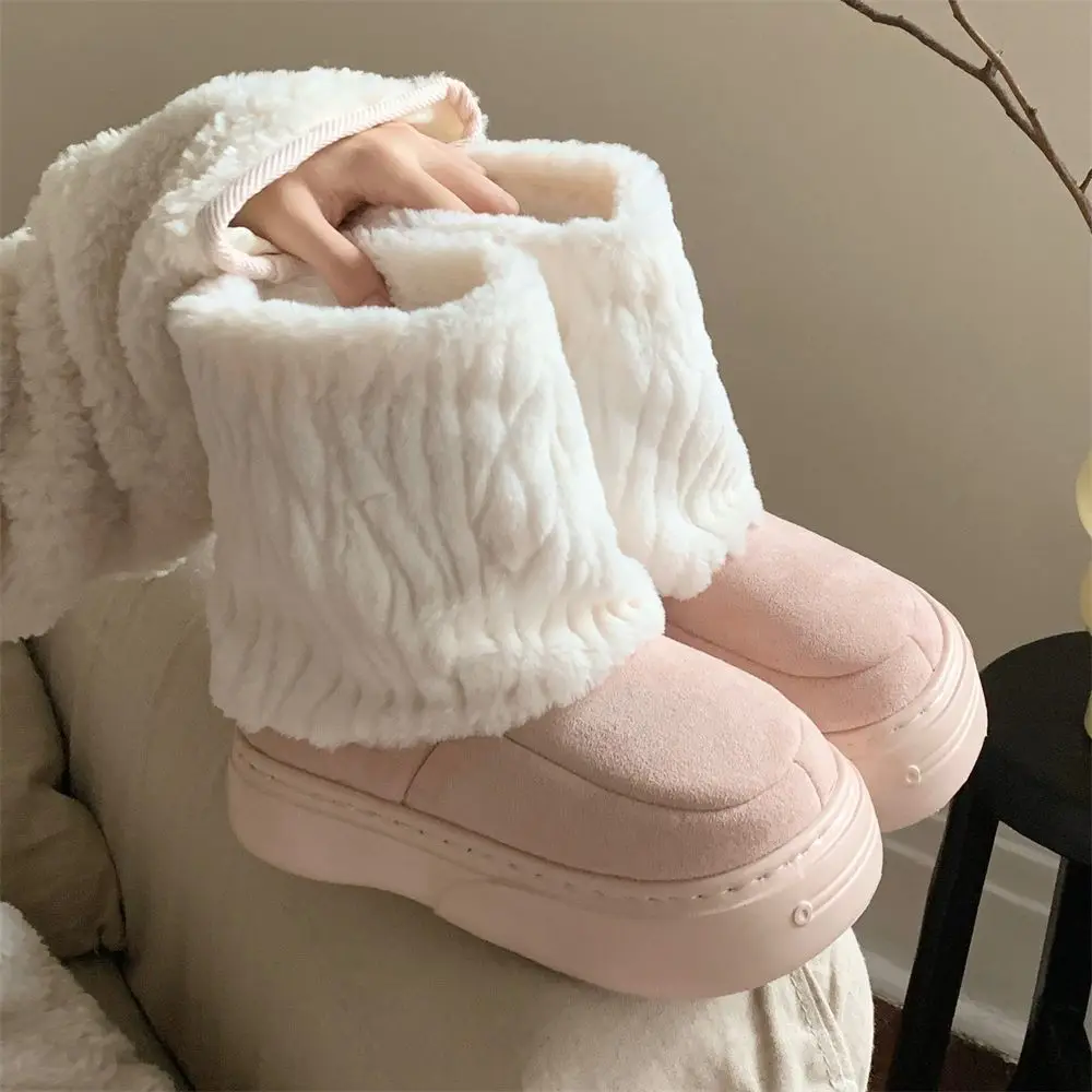 Повседневные удобные женские однотонные хлопковые ботинки в стиле ретро зимние