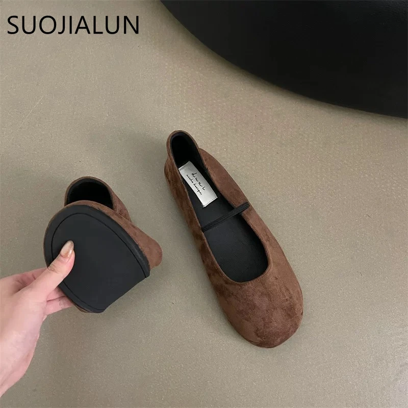 Туфли SUOJIALUN женские на плоской подошве модные мягкие уличные туфли Мэри Джейн без