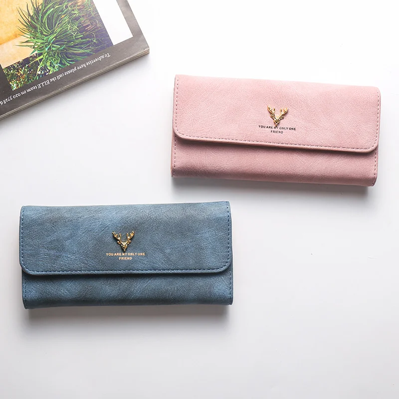 

2023 Fashion Women Wallet Luxury Designe Long Leather Wallet Casual Card Holde Clutch Bag Female Purse Vintage Money Clip