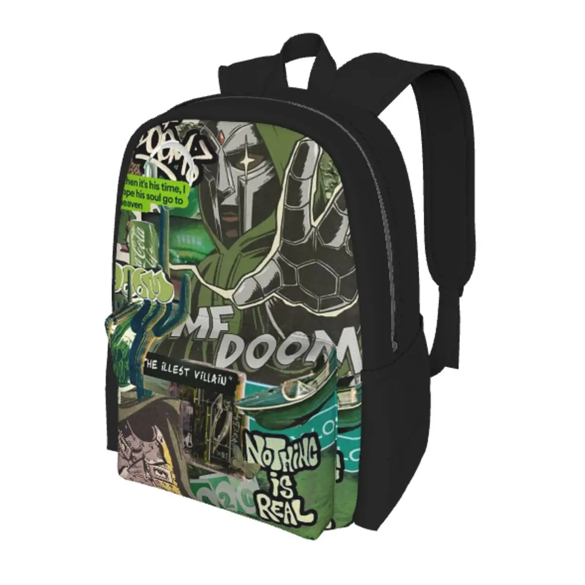 Фото Рюкзак американского рэпера MF Doom Mad Villain Music Artist, сумка для книг, детская школьная сумка, сумки на плечо для компьютера для мужчин и женщин №3