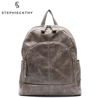 sc soft wax genuine leather backpack men women vintage casual large laptop travel shoulder bag multi functional school knapsack