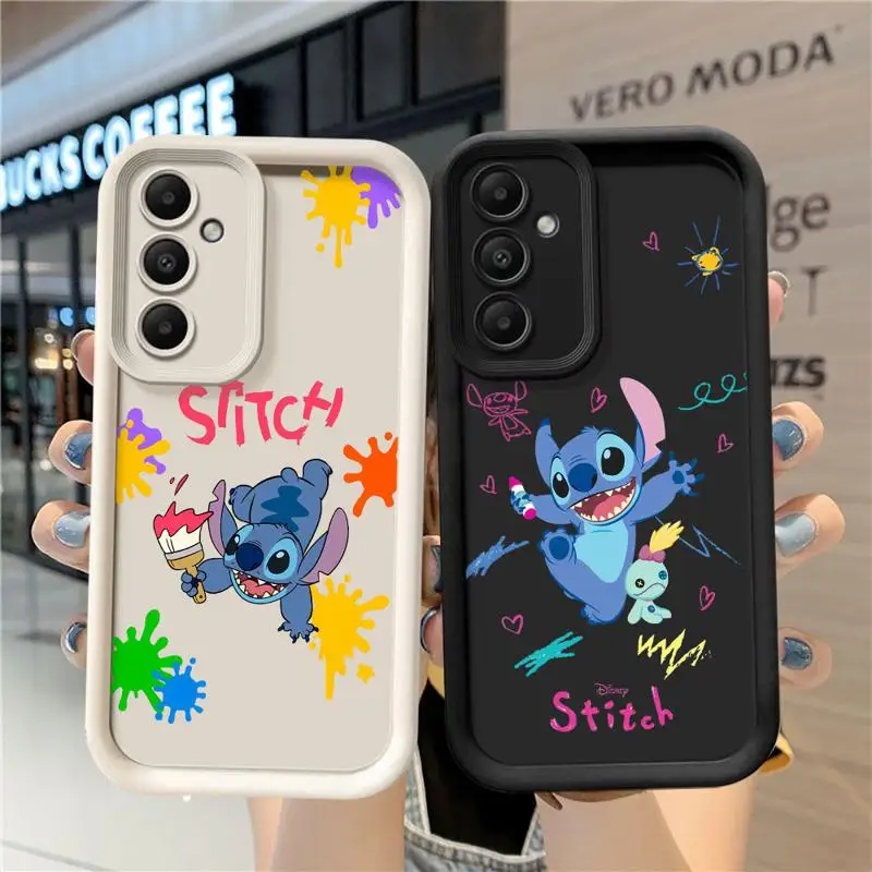 Чехол Cute Stitch Disney для Samsung A54 A52 A14 A53 A12 A13 A23 A71 A34 A51 A33 A15 A32 A22 A55 A24 Силиконовый чехол из