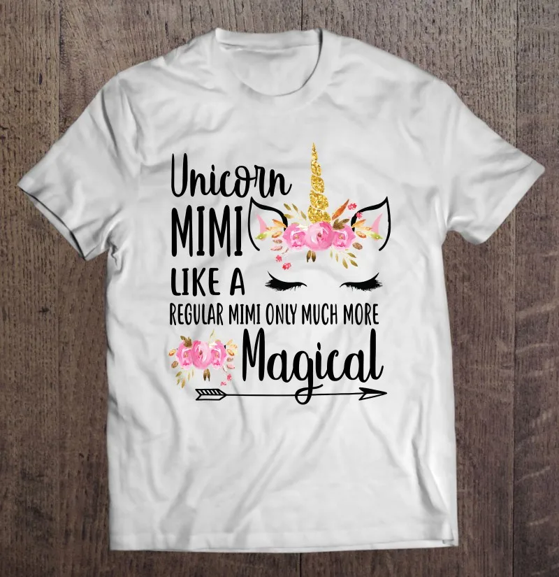 

Единорог Mimi как обычная магический подарок только для бабушки Mimi футболки для тренажерного зала собственный дизайн футболки для тренажерн...