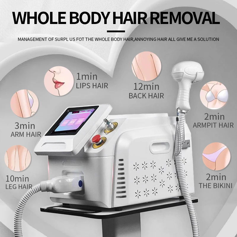 

Hot Sale Portable Painless Permanent Big Power 6000W High-End 808nm Diode Laser Hair Removal Machine