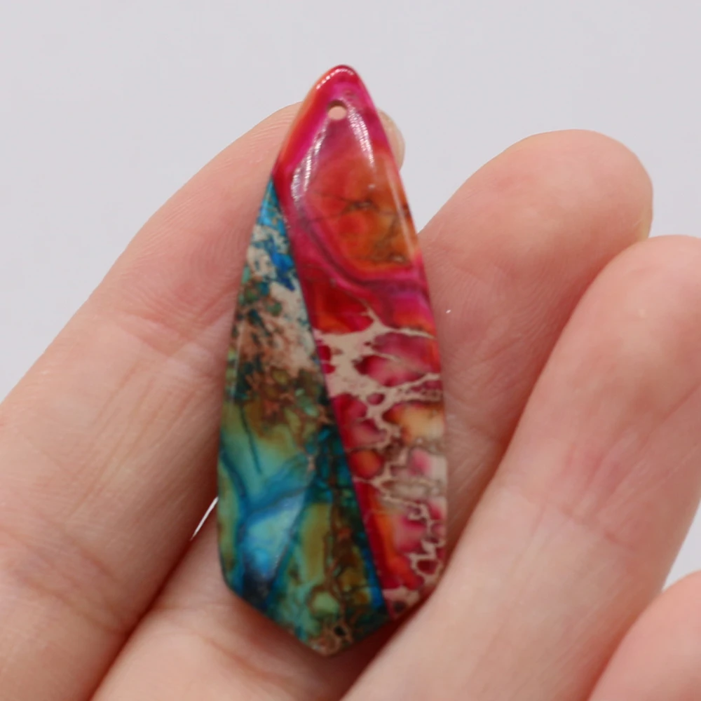 

6PCS Wholesale Natural Stones Emperor Stone Pendant for Women Jewelry Making DIY Necklace Bracelet Accessory Charm Gift