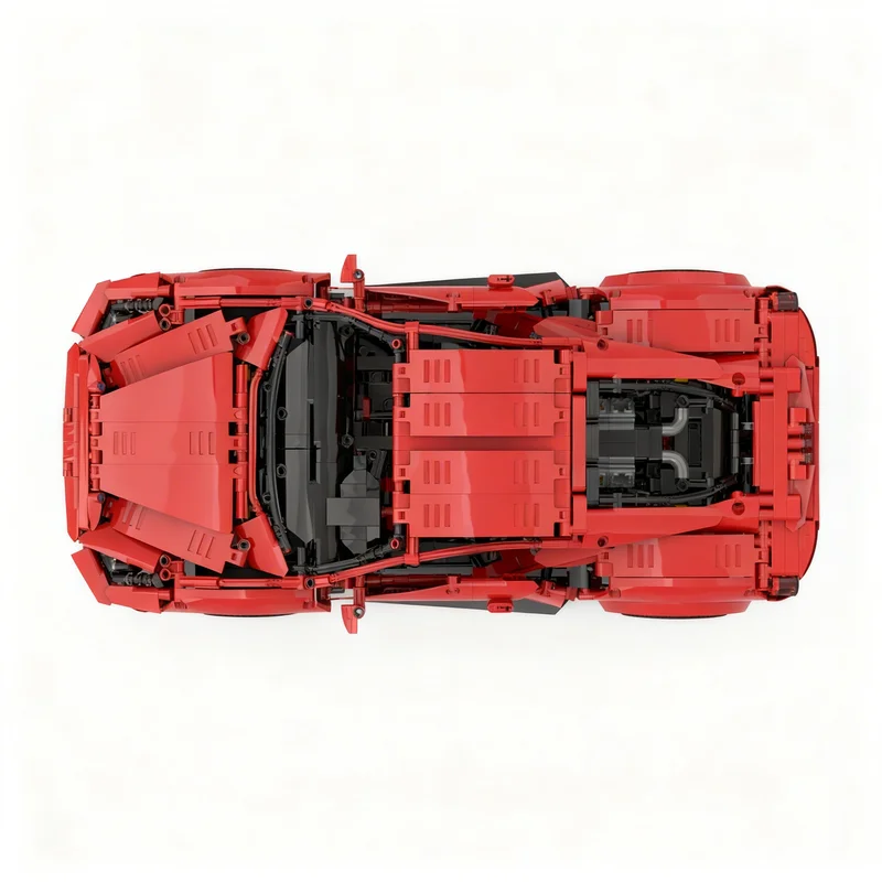 2025 деталей MOC Ferrari 488 GTB, техническая модель из строительных блоков, рождественский подарок, игрушка, художественная конструкция, креативная коллекция, для демонстрации. (art.: 3920dcc359ccc) - 3920dcc359ccc