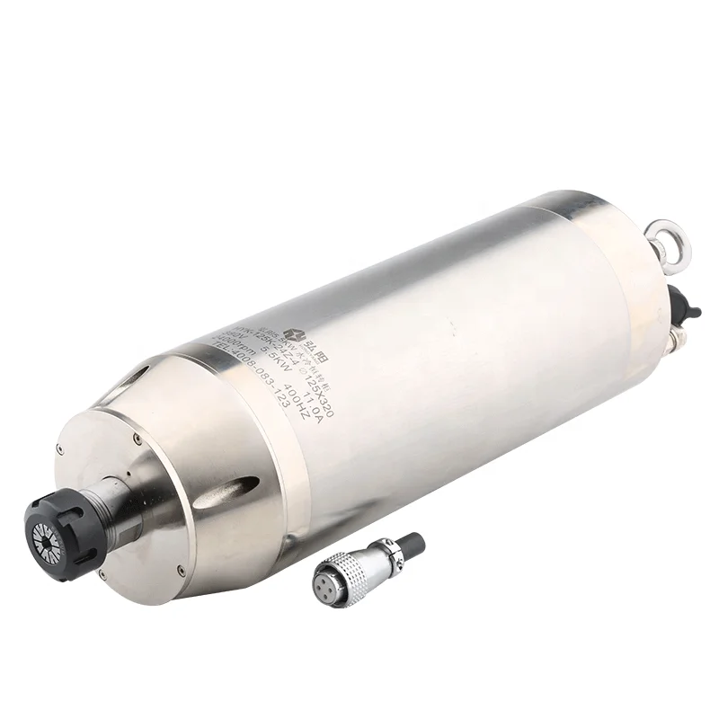 

HYCNC 5.5kw Stone Mold Spindle 125MM Engraving Machine High Speed Constant Torque Water Cooled Motor