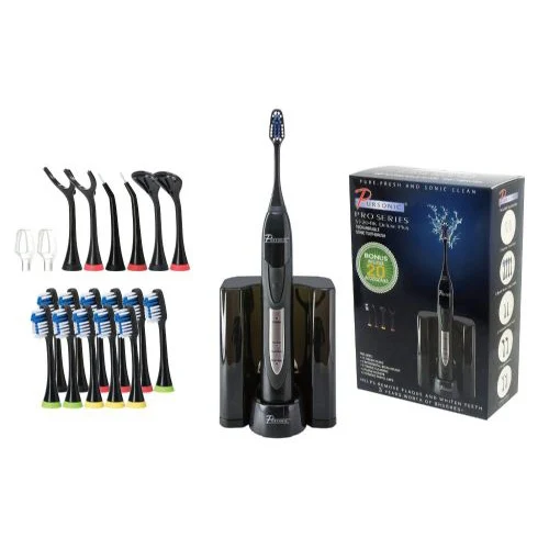 

s520 sonic toothbrush- includes 20 accessories 12 brush heads & more - black