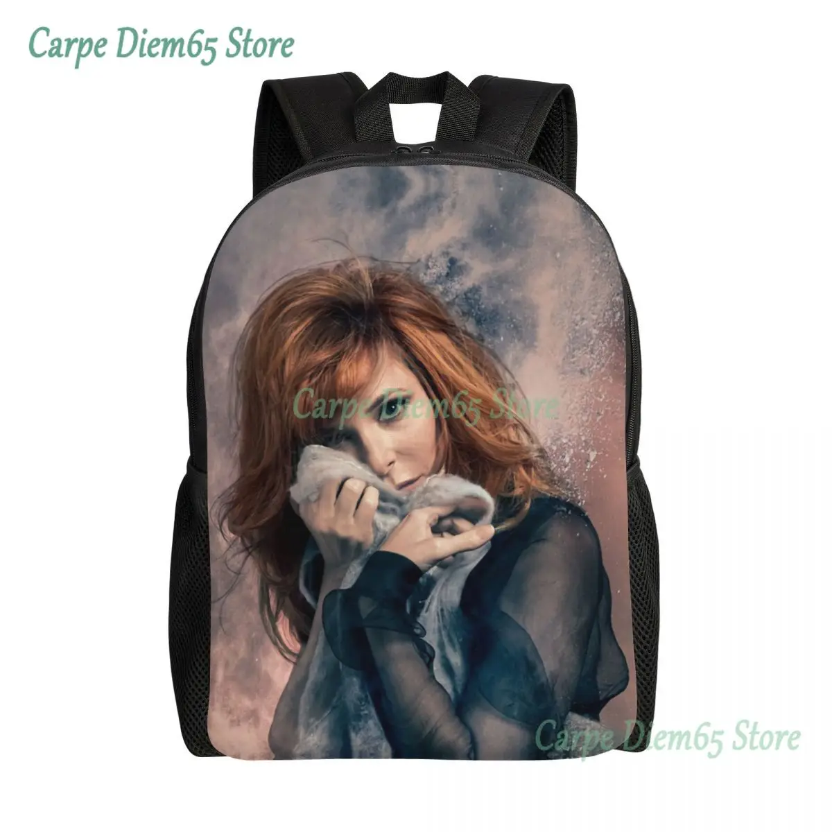 

Mylene Farmer Backpacks for Women Men College School Students Bookbag Fits 15 Inch Laptop Bags
