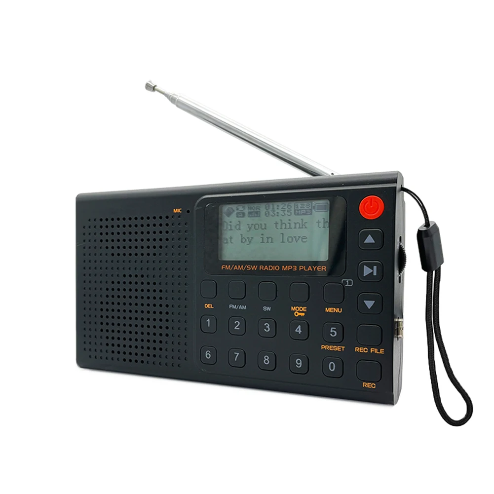 AM FM SW стерео радио рекордер AUX разъем полный диапазон портативный Радиоприемник