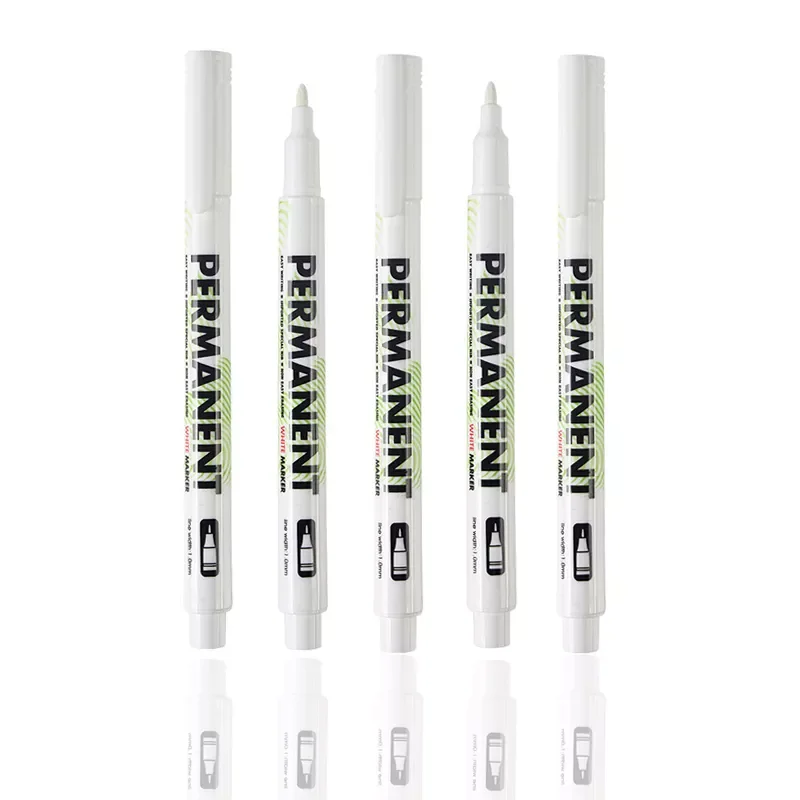 

1/3/5 PCS Highlighter Marker Pen White Graffiti Waterproof Plastic Oily Gel Pen for Writing Drawing Stationery School Supplies