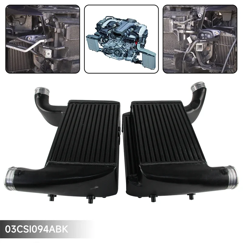 Комплект интеркулера для Audi RS6 C6 4F 426KW/580PS V10 2008-2010 Алюминиевый черный/серебристый